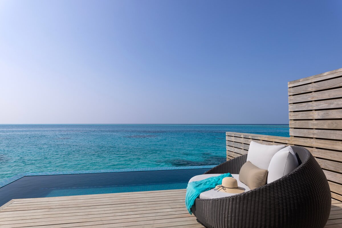 Avani+ Fares Maldives Resort, Over water villa pool